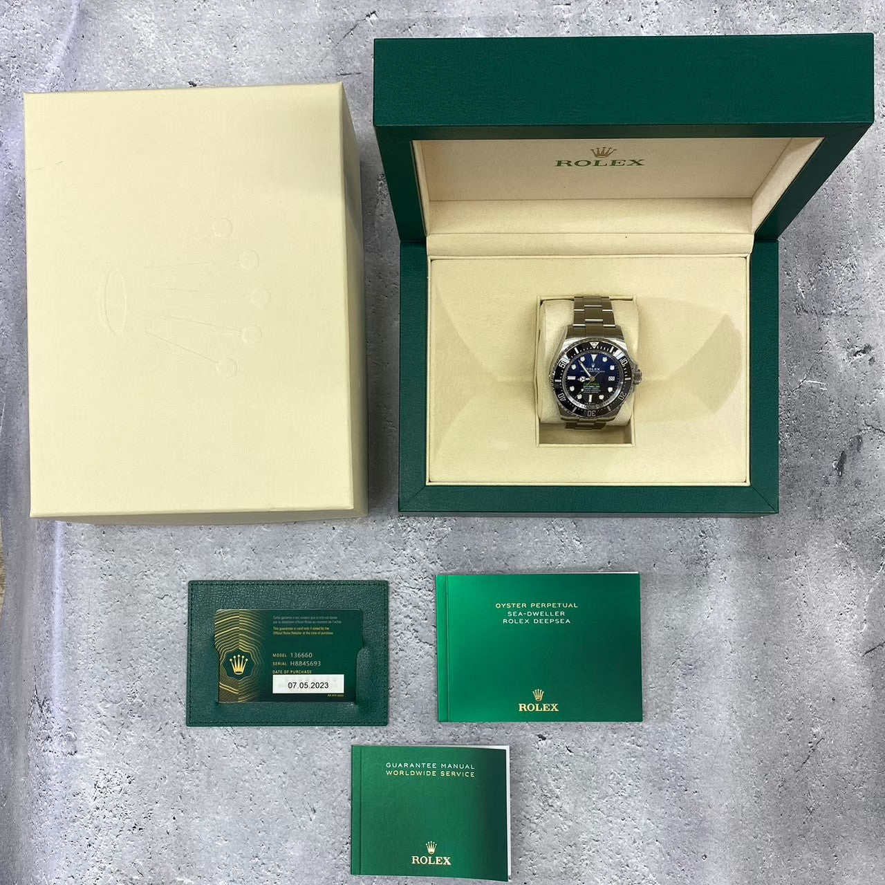 ROLEX ロレックス オイスターブレスレット メンズ腕時計 シードゥエラー 136660 ディープシー D ブルー W022 EF